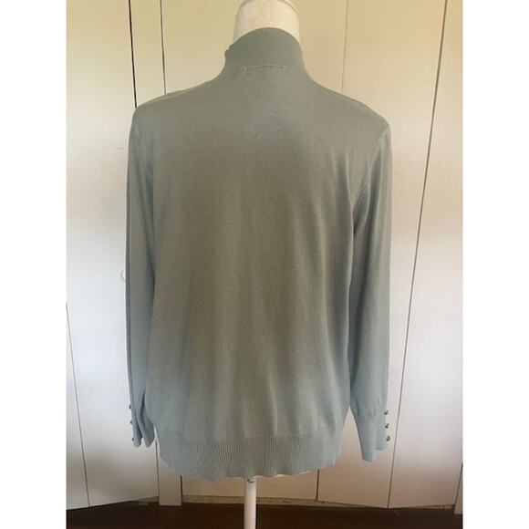 Retrology Women's Size‎ Large Long Sleeve Mock Turtleneck Sweater Seafoam Green - Picture 2 of 6